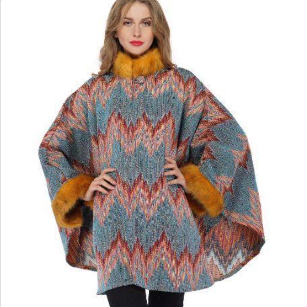 Faux Fur Cape